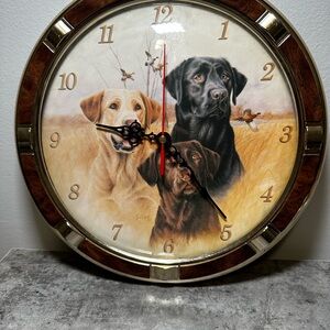 James Killen Labrador Retriever Hunting Dogs Wall Clock  Battery Operated 11.5”